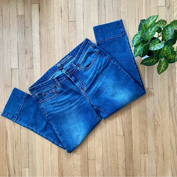 Gap Straight Cuff Crop Coupe 3/4 Droite Mid Rise Jeans Size 6R - Picture 1 of 12